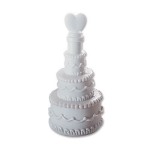 White Wedding Cake Bubble Bottles -  Favor or Bomboniere 6oz
